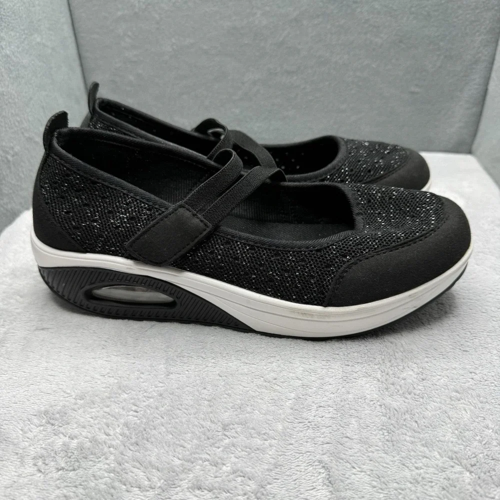 Arcopedico Shoes Womens Size 37 Black Mary Jane Lightweight Breathable Textile
